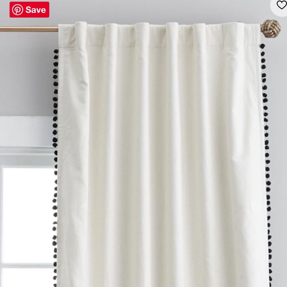 PBteen Emily & Meritt Pom Pom Blackout Curtains